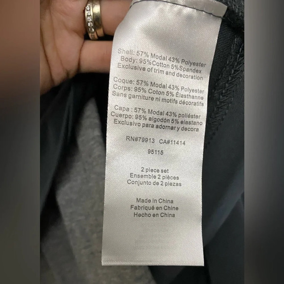 NWT Motherhood Maternity Gray Hoodie with Attached Hoodie Size Medium - Picture 7 of 8